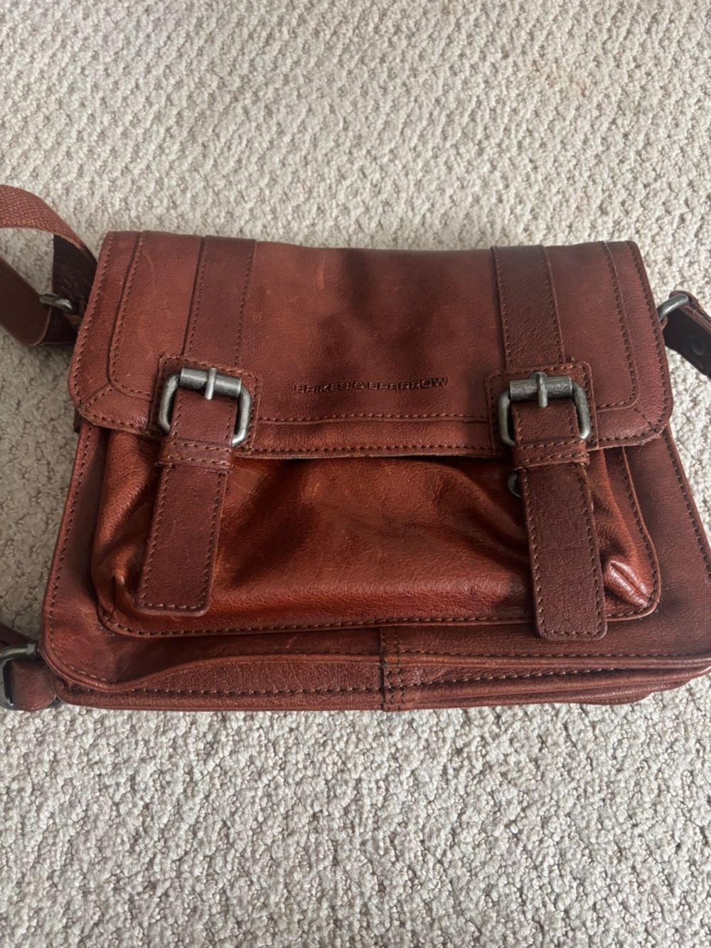 Brown Leather unisex bag